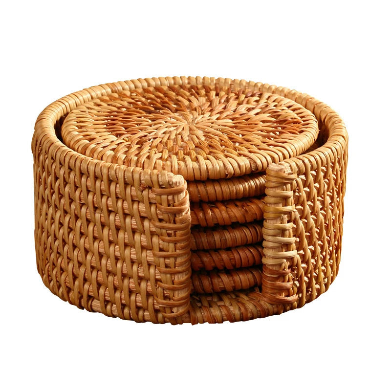 Conjunto Porta-Copos em Fibra Natural