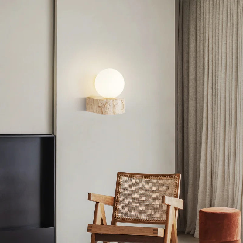 Arandela LED em Pedra Natural Nora