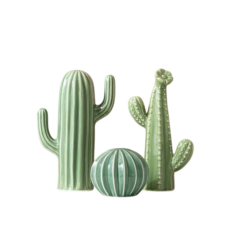 Decorativo Cactos em Cerâmica