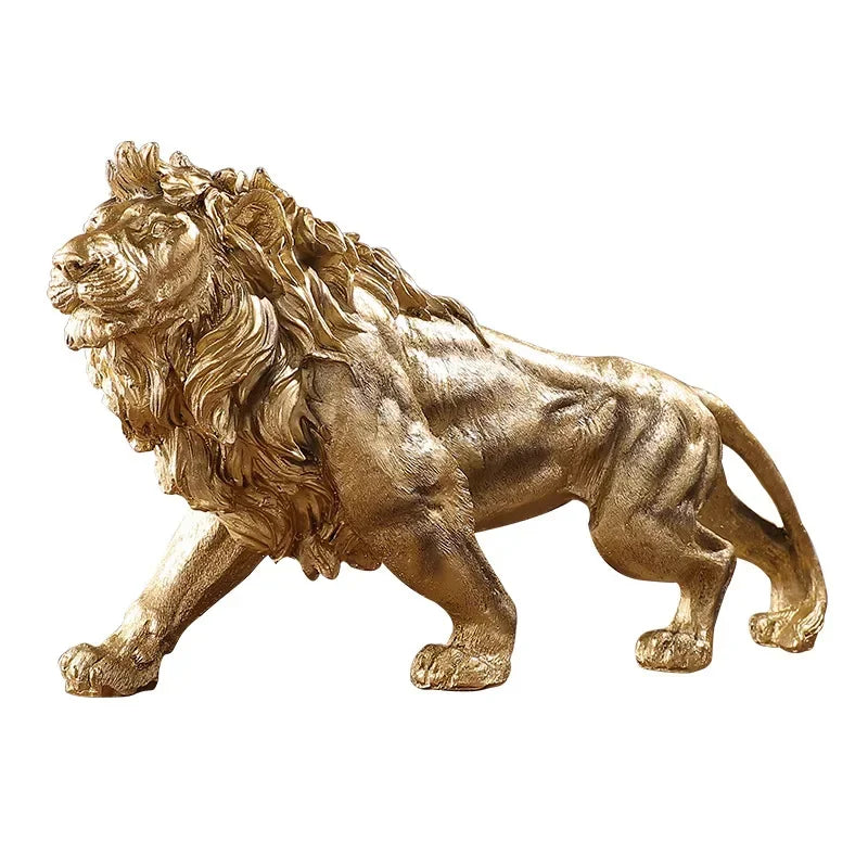 Escultura Leão Dourado Supreme