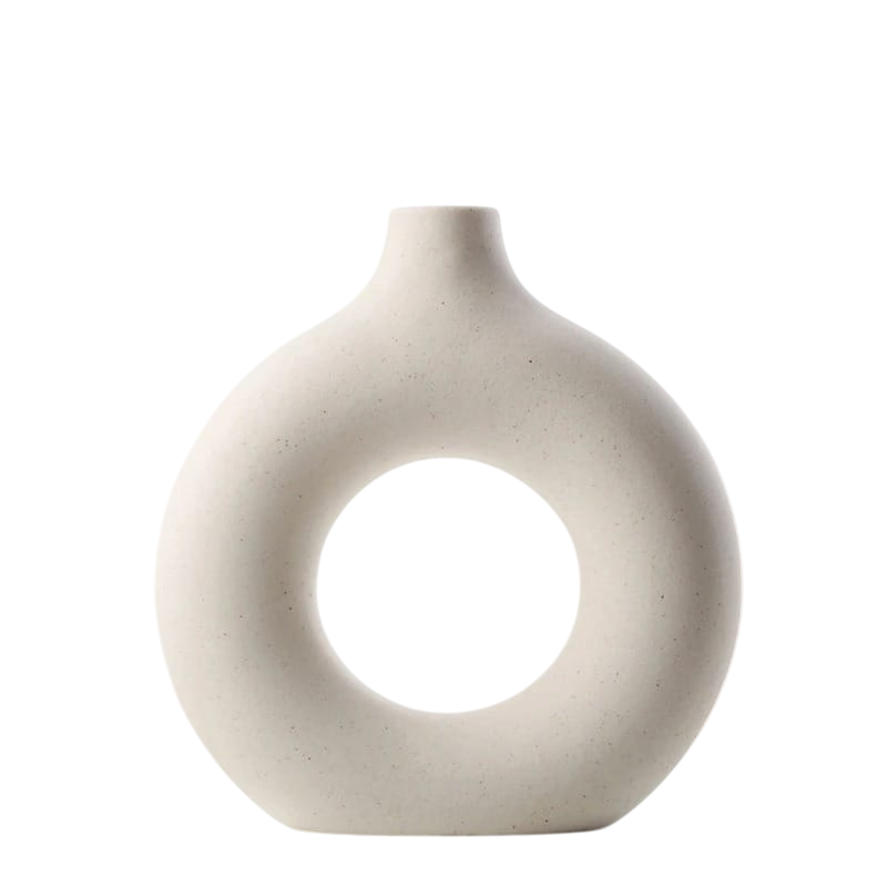 Vaso de Cerâmica Circular Decorativo