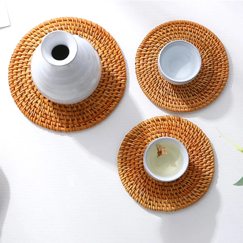 Conjunto Porta-Copos em Fibra Natural