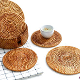 Conjunto Porta-Copos em Fibra Natural