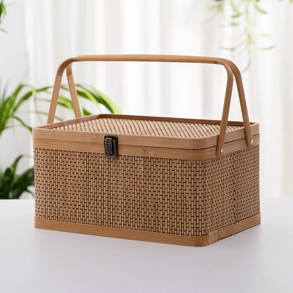 Cesto Organizador de Bambu Premium