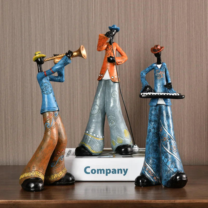Escultura Músicos Banda Jazz