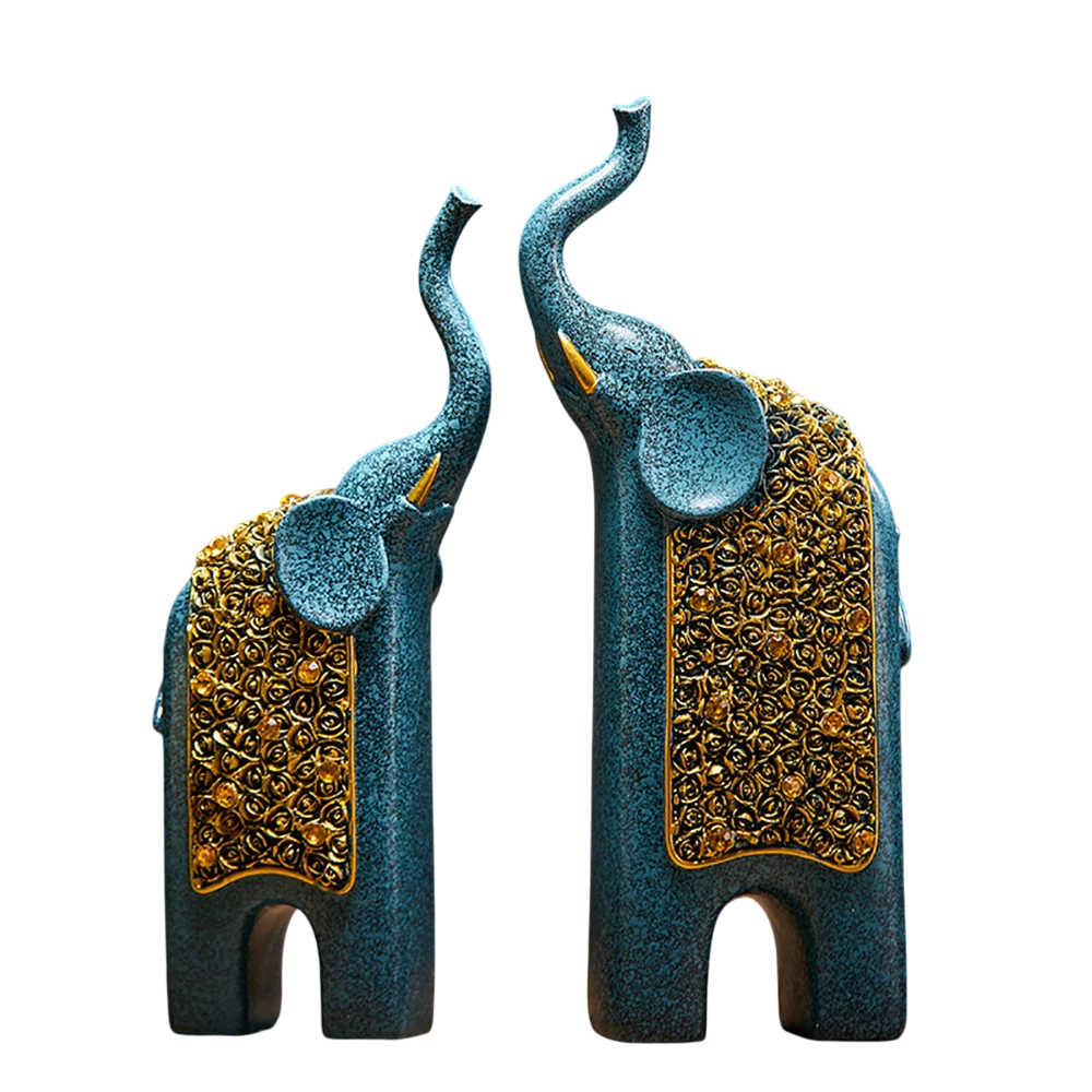 Decorativo Elefantes Azul Duo Savana