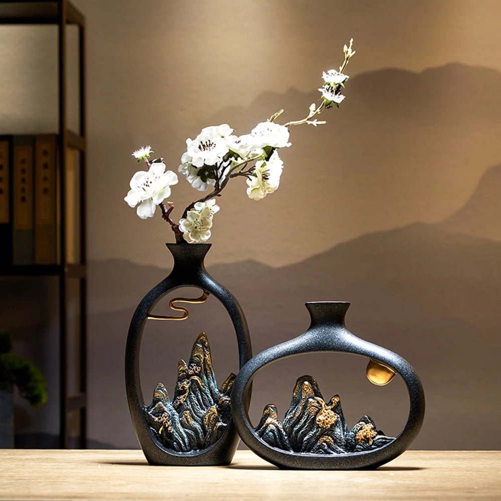 Vaso Decorativo Oriental Luxo