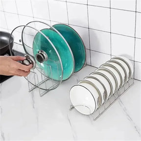 Suporte de Aço Inoxidável para Pratos e Bowls