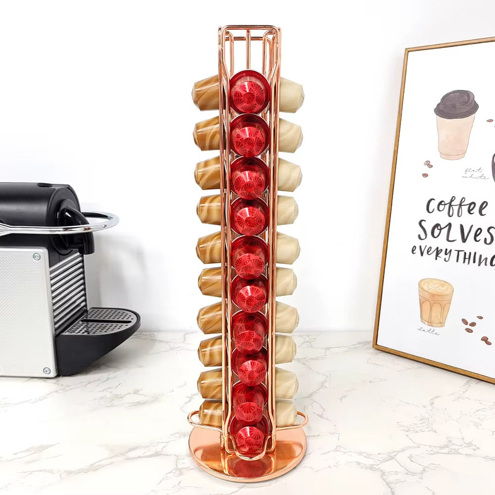 Suporte Organizador para Cápsulas de Café Giratório 40 Cápsulas