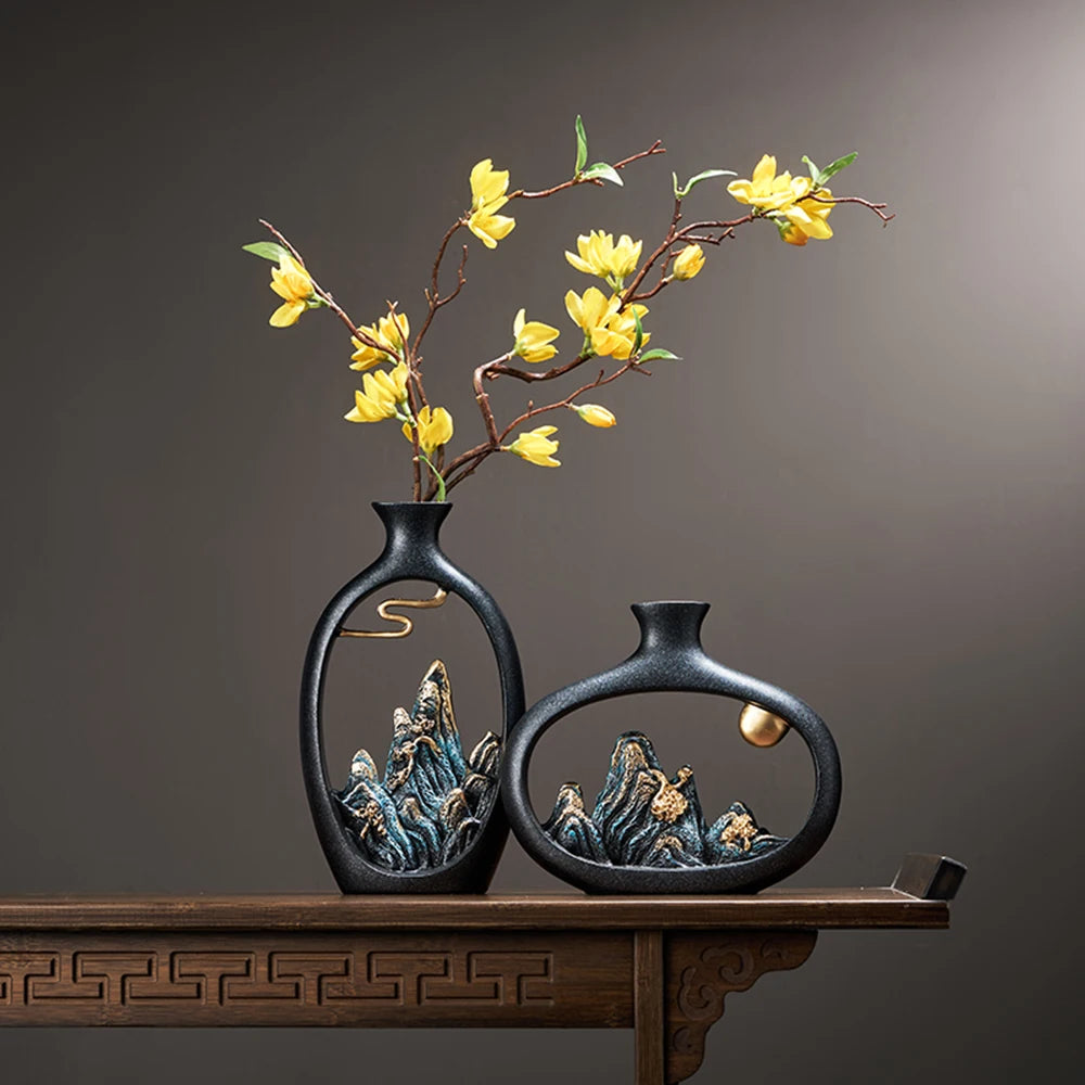 Vaso Decorativo Oriental Luxo