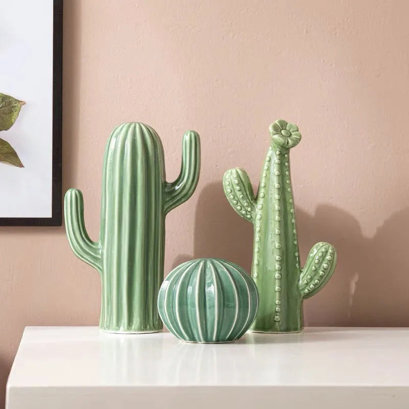 Decorativo Cactos em Cerâmica
