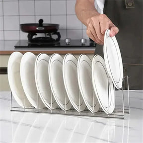 Suporte de Aço Inoxidável para Pratos e Bowls