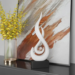 Decorativo Chama Abstrata com Esfera de Cristal