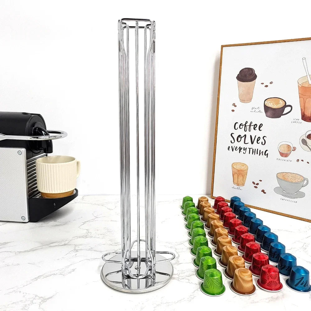 Suporte Organizador para Cápsulas de Café Giratório 40 Cápsulas
