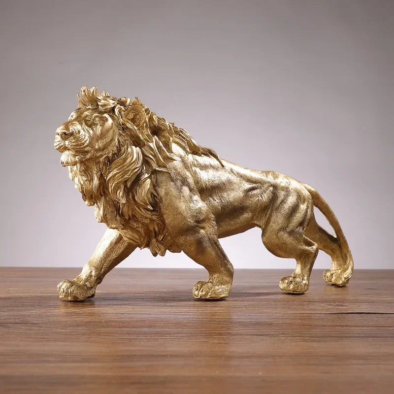 Escultura Leão Dourado Supreme
