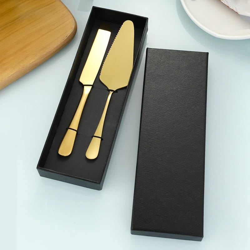 Conjunto de Corte para Bolos e Tortas em Inox