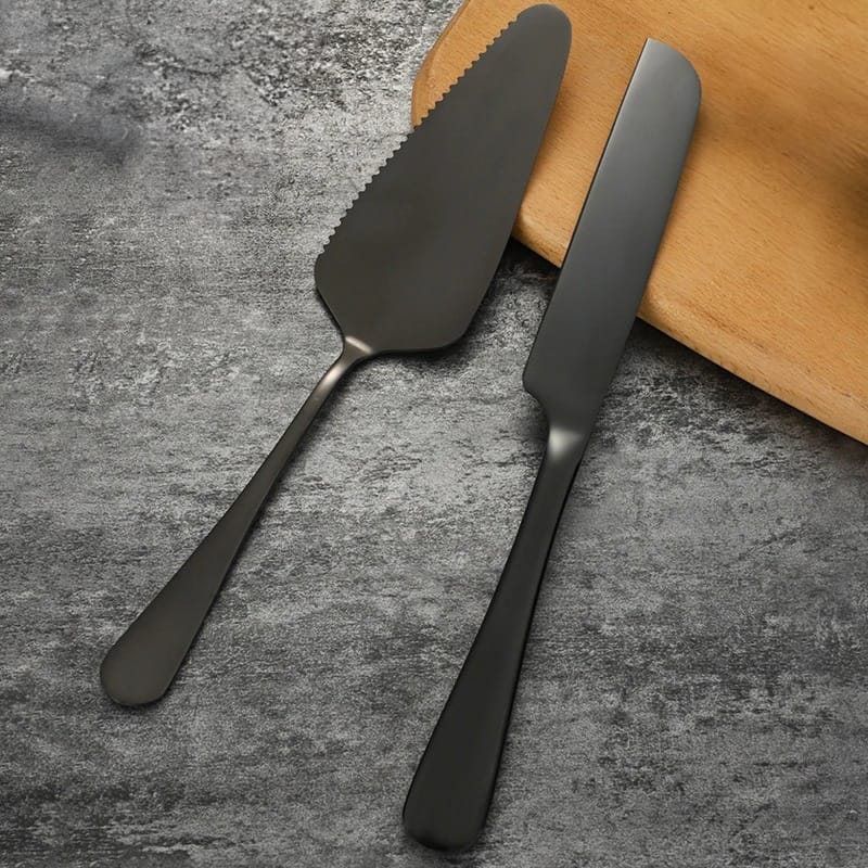 Conjunto de Corte para Bolos e Tortas em Inox