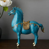 Escultura Cavalo Azul de Cerimônia