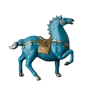 Escultura Cavalo Azul de Cerimônia