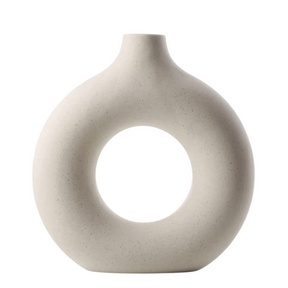 Vaso de Cerâmica Circular Decorativo