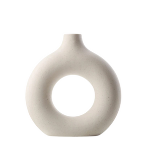 Vaso de Cerâmica Circular Decorativo