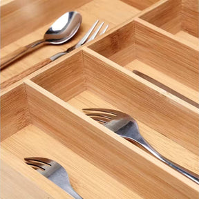 Organizador de Talheres Bambu 5 Divisórias